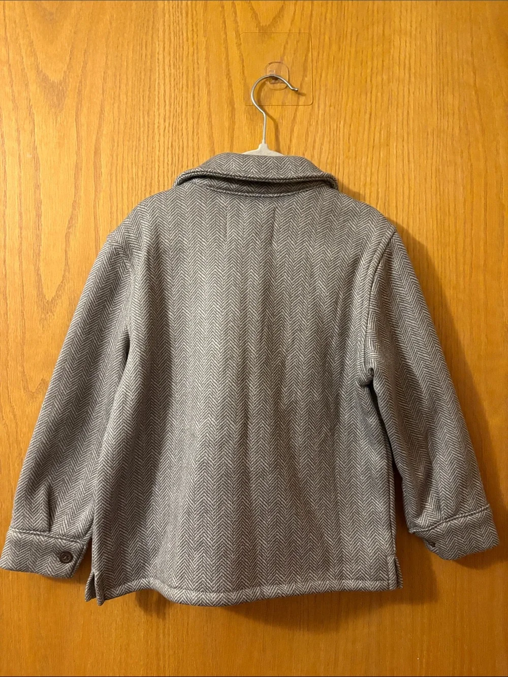 Old Navy Kids' Gray Herringbone Button-Front Jacket size 4T